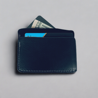 Thumbnail for Compact leather wallet with triple card pockets for convenient organization.