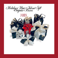 Thumbnail for Holiday mini advent gift surprise boxes with decorative bows on a white background