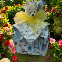 Thumbnail for baby gift basket with blanket and plush toy