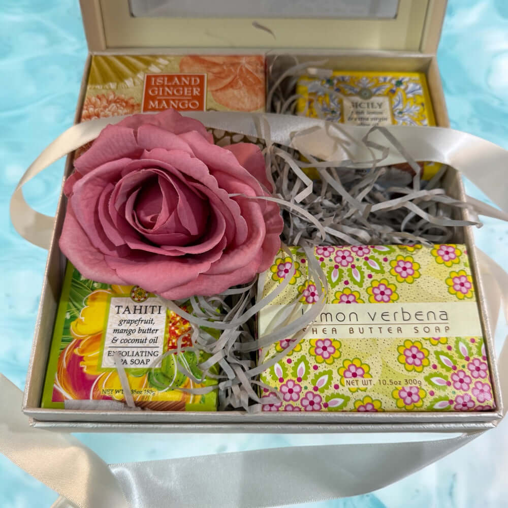 Gift Box-Exfoliating Luxe Bar Soap Bundle.