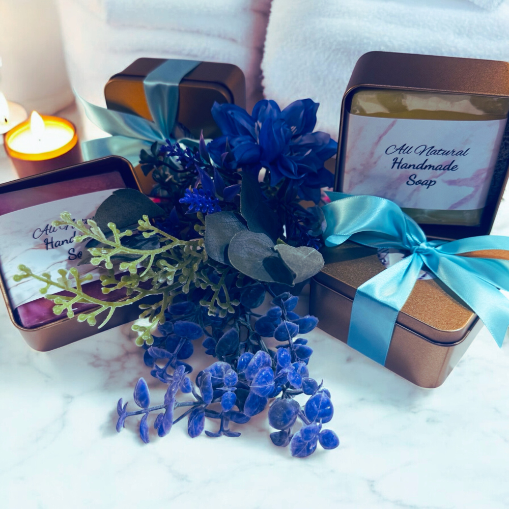 Soap, Luxurious Handcrafted Artisan Bath Soap, Tin Box.