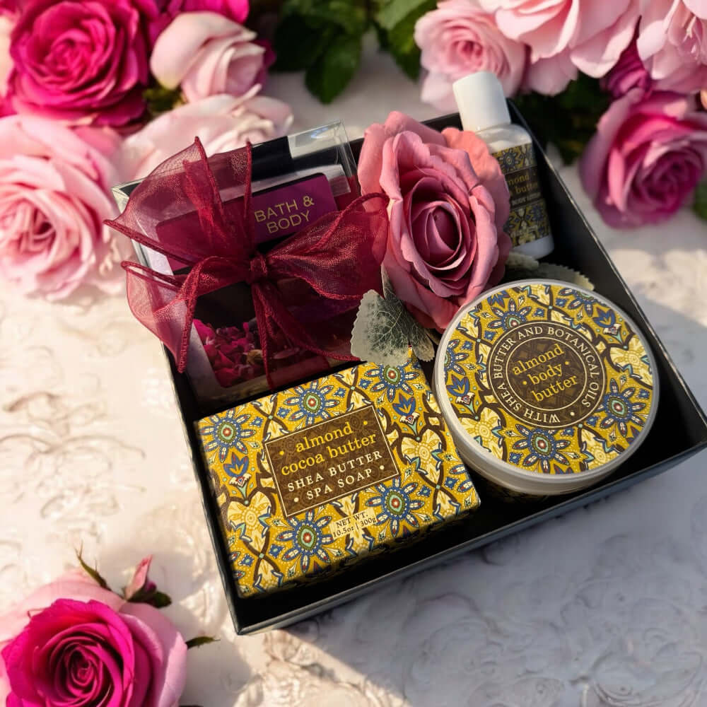 Self-Care Boxed Gift, Almond Cocoa Butter.