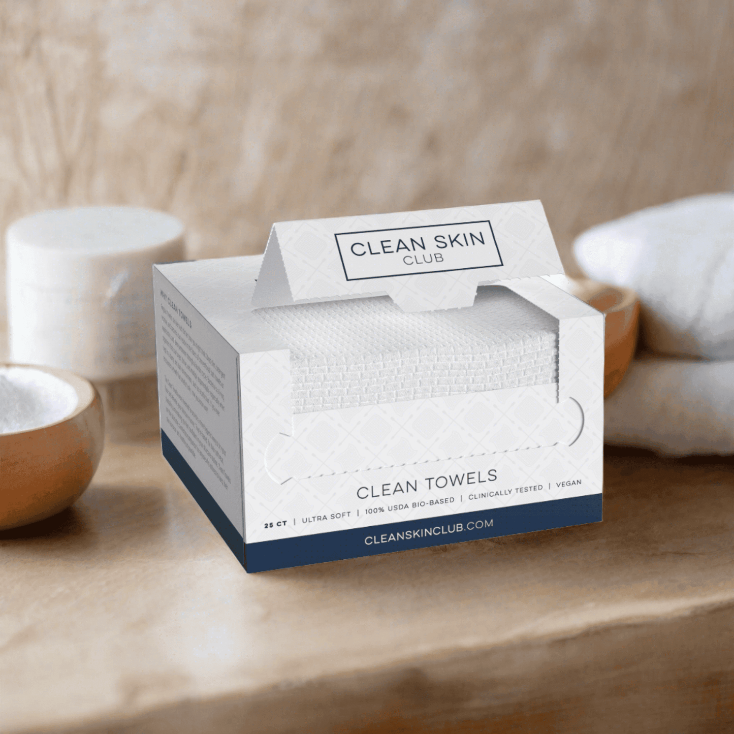 Clean Skin Facial Travel Box with Clean Towels - Essential Skincare Kit for On-the-Go Freshness
