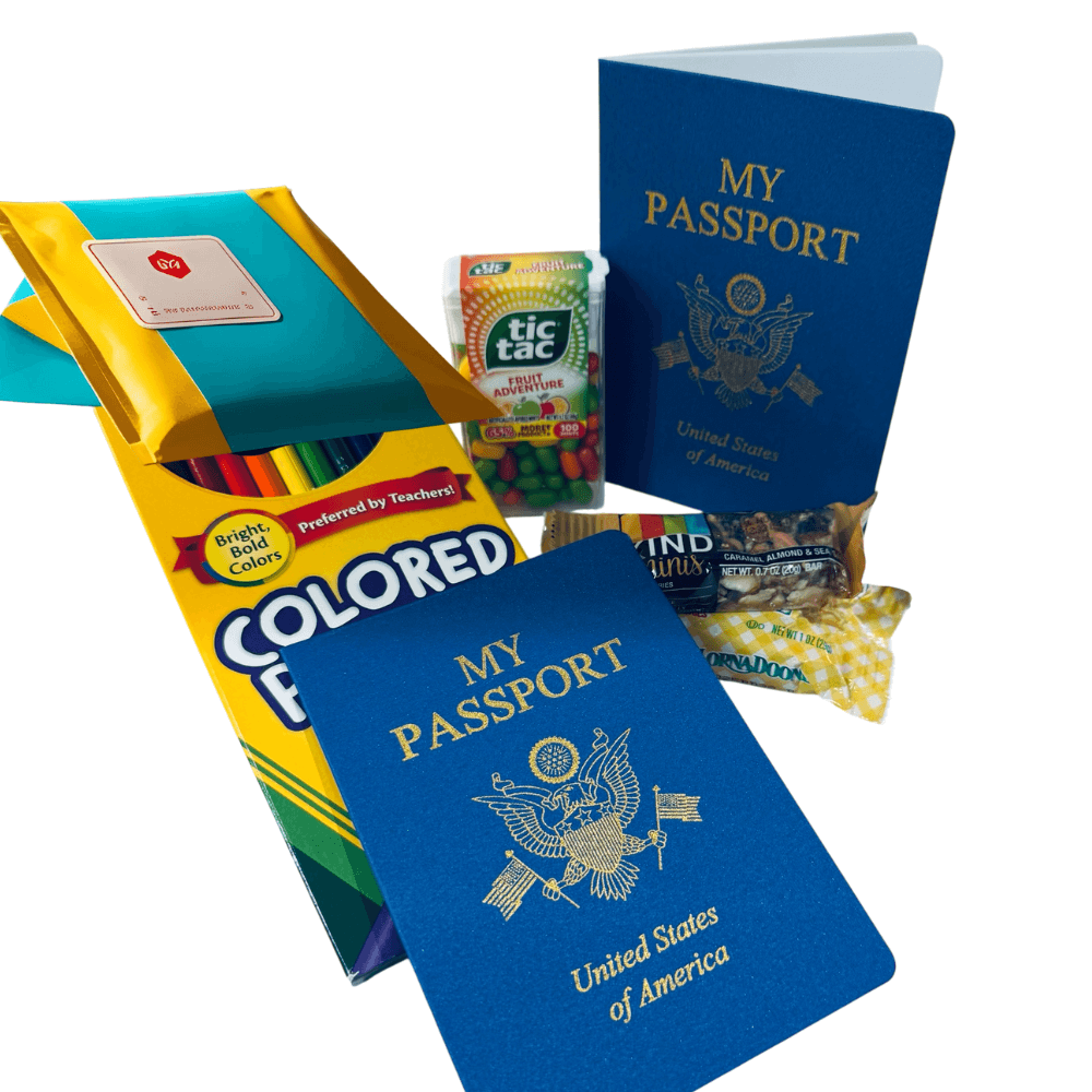 Kids Design Your Passport Fun Snack Box.