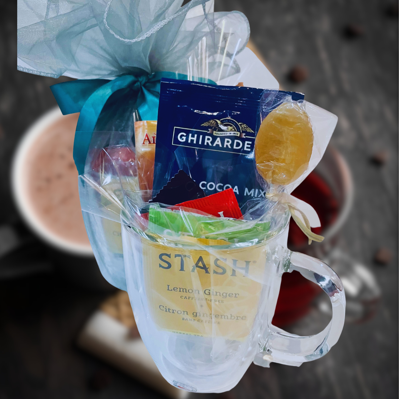 Cocoa, Tea and Cookies Gift Set