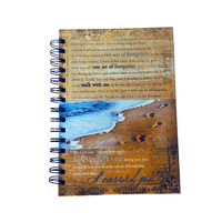 Thumbnail for Gold Foil 'Footprints' Inspirational Wirebound Journal & Pen Set