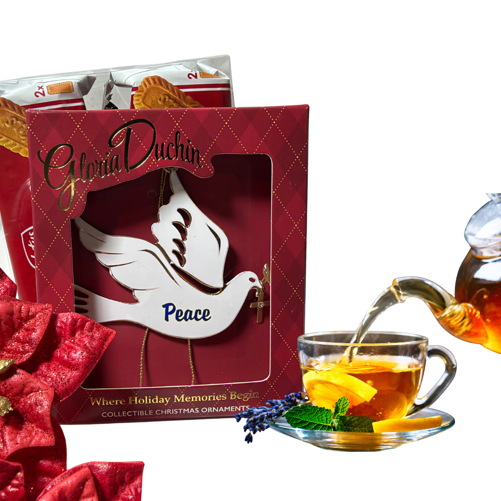 Holiday Peace Dove Enamel Ornament Gift