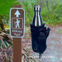 Thumbnail for Hiking trail sign with a water bottle holder on a trail