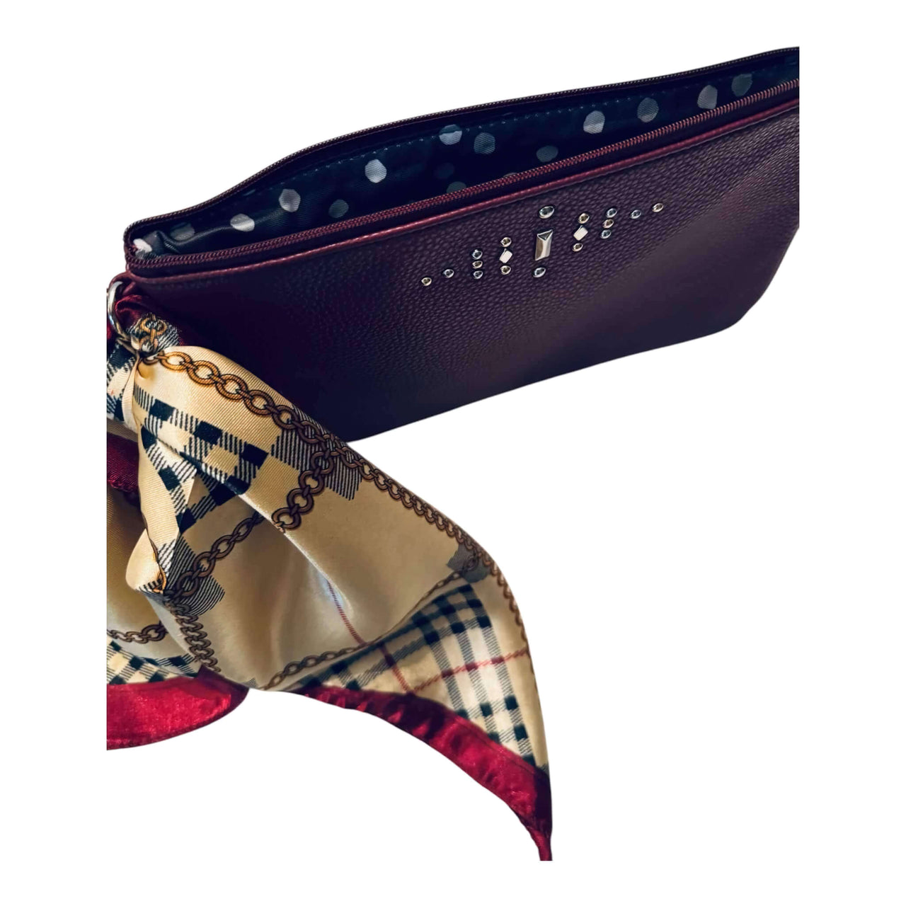 Leather Storage Pouch for Handbag-Merlot.