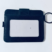 Thumbnail for Leather Cowhide ID Card Case_Blackperforatedwindow