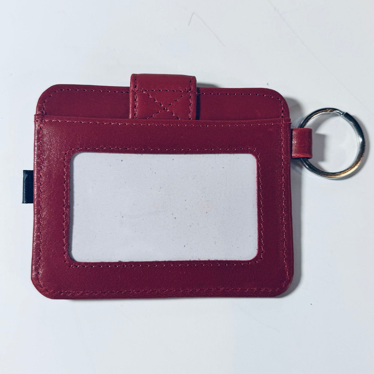 Leather Cowhide ID Card Case_Redwindow