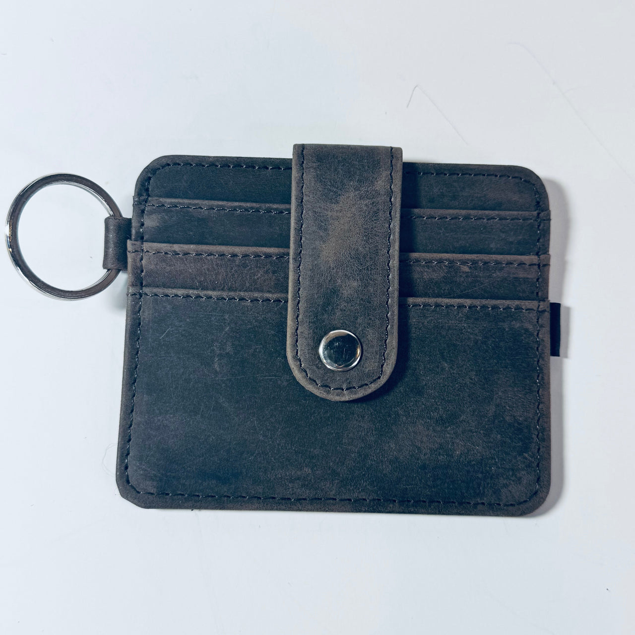 Leather Cowhide ID Card Case_RuggedBrown