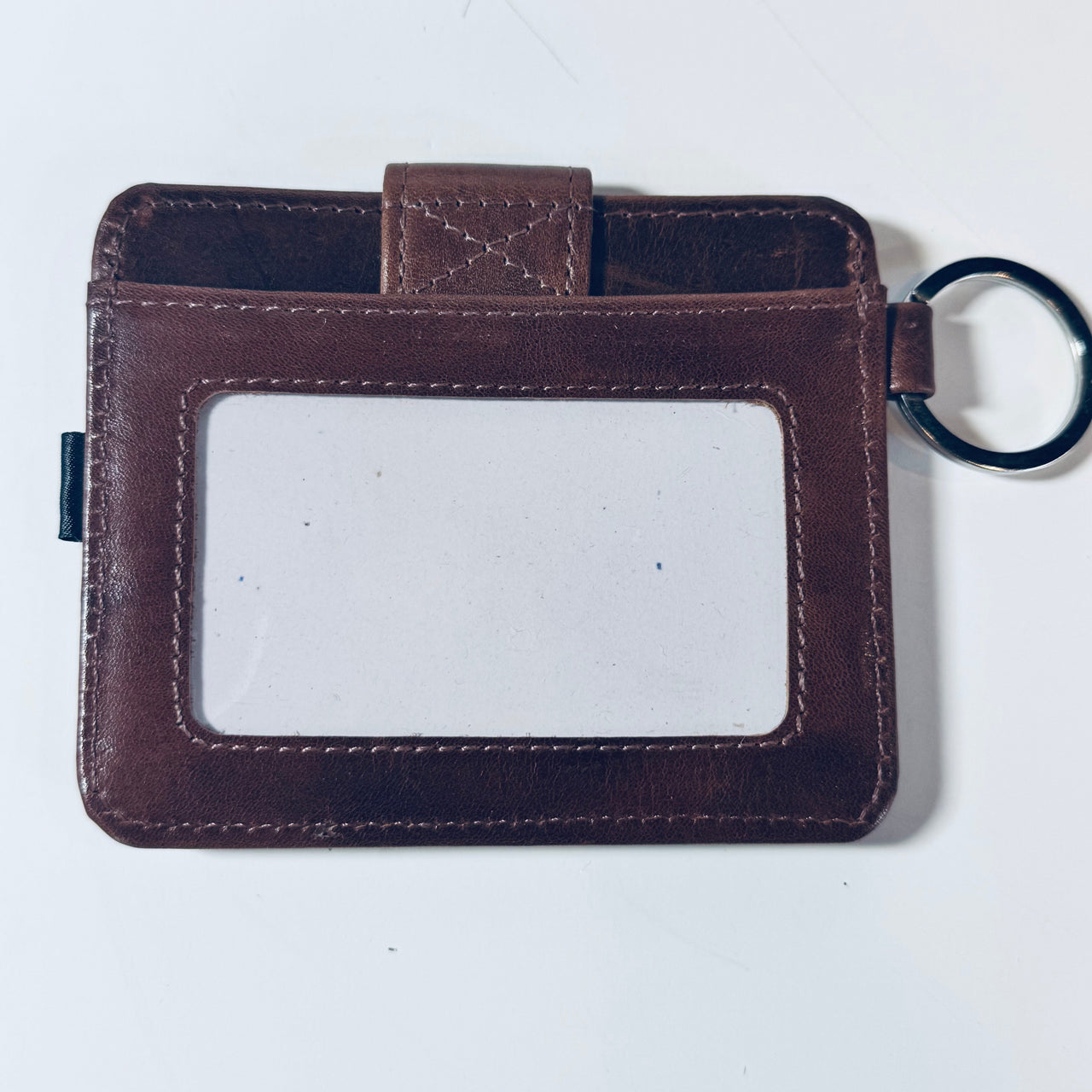 Leather Cowhide ID Card Case_Cognacwindow