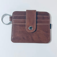 Thumbnail for Leather Cowhide ID Card Case_Cognac