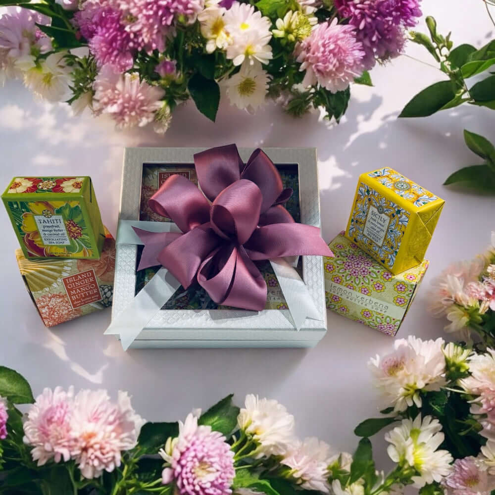 Gift Box-Exfoliating Luxe Bar Soap Bundle.