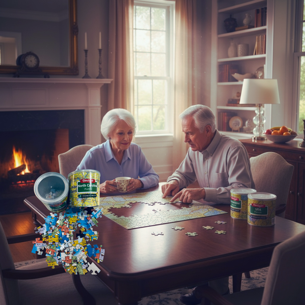 Magnetic North Carolina Puzzle Snack Box - Essentialgifting