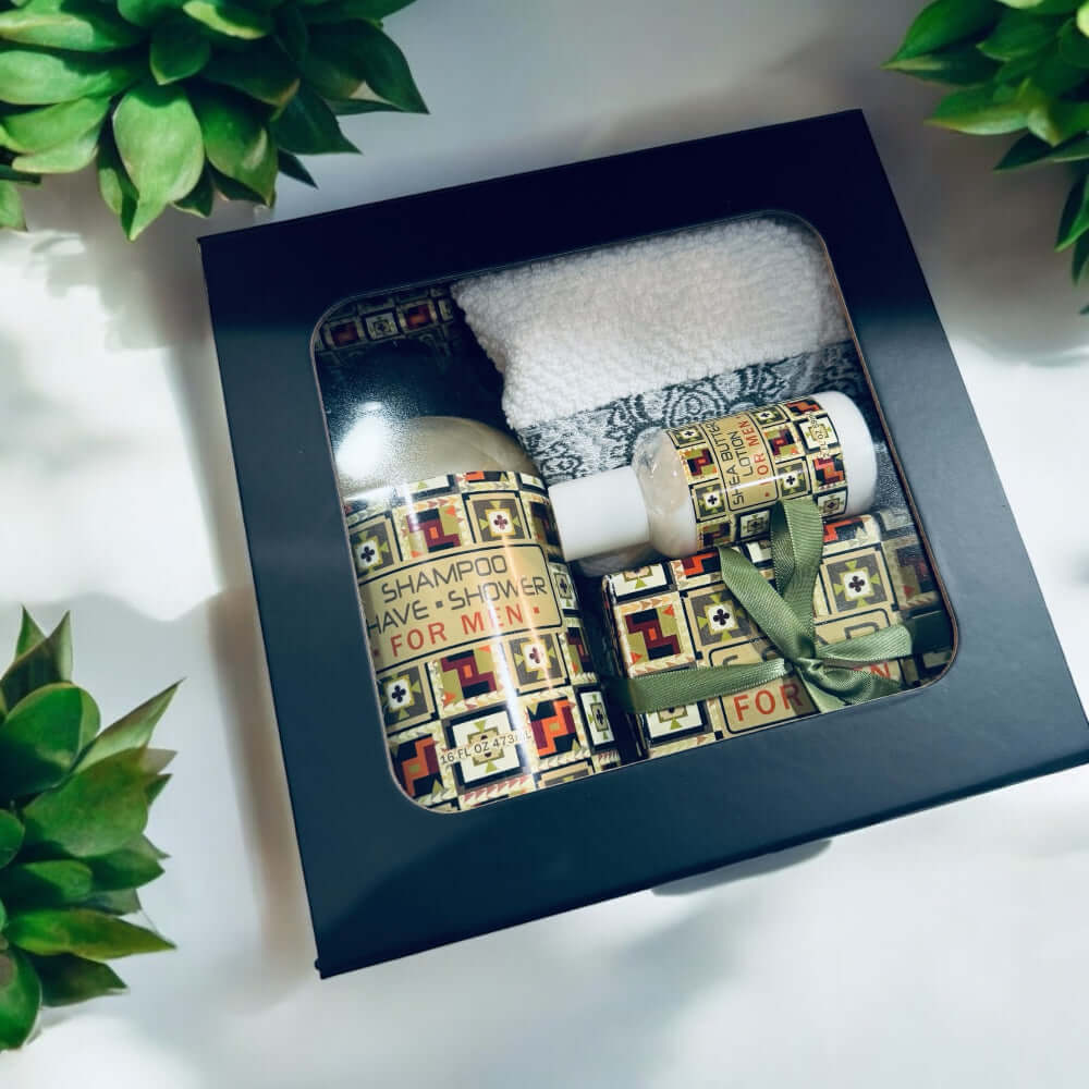 Modern Man Grooming Gift Box.