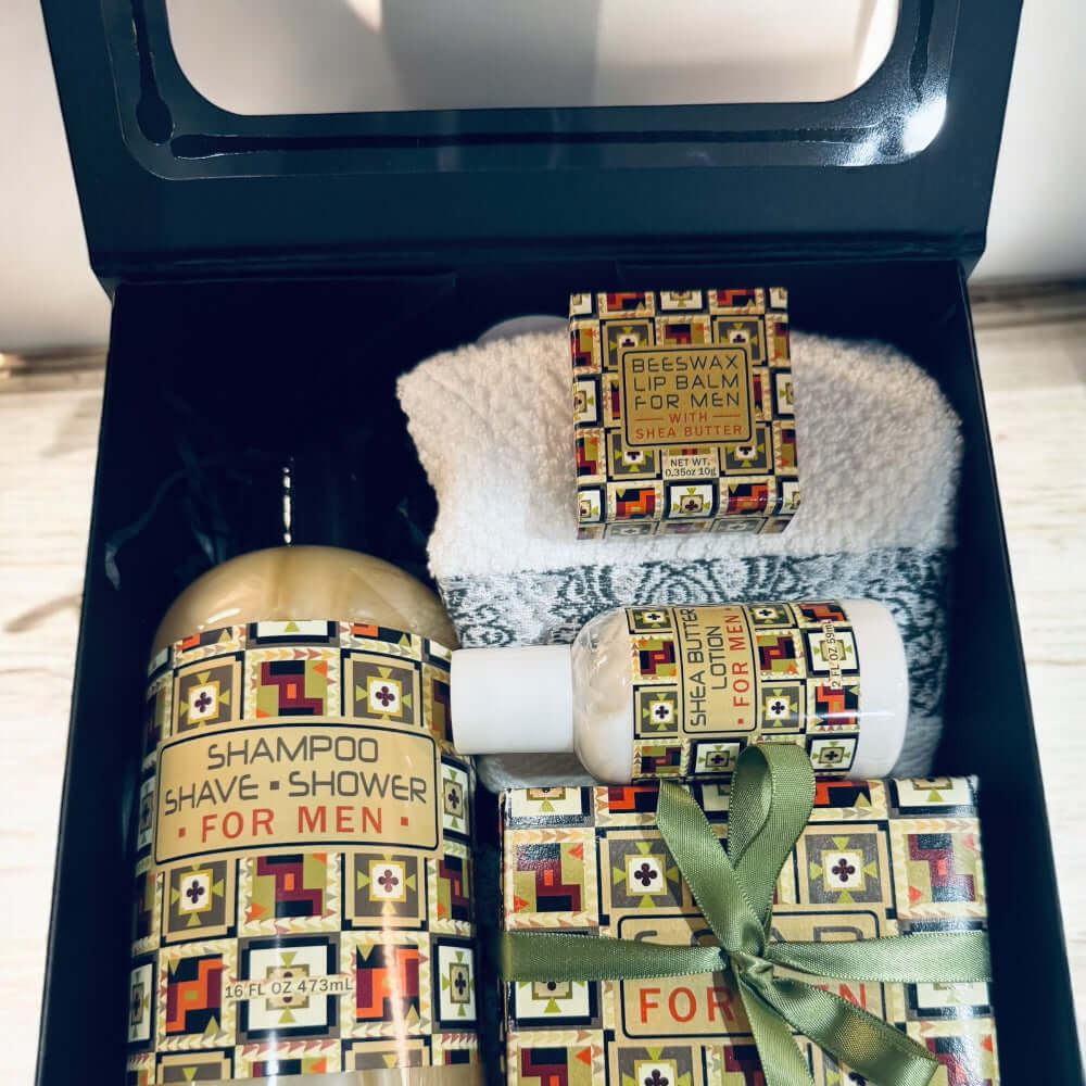 Modern Man Grooming Gift Box.
