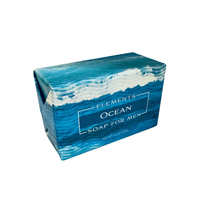 Thumbnail for Elements Ocean Soap For Men in a rectangular box with a blue and white ocean wave pattern, shown on a plain white background.