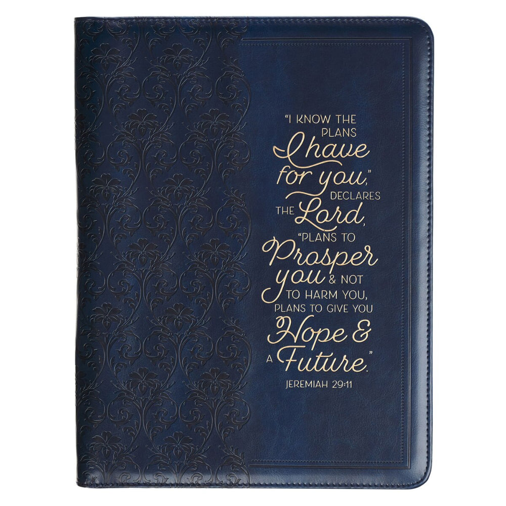 Padfolio with Pad Pen and Scripture in Gold