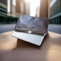 Thumbnail for Stylish Leather Laptop Folio With Zipper Closure - Essentialgifting