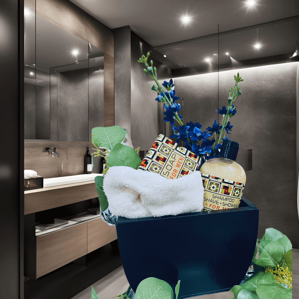 Men's Relaxing Aromatherapy Shower Caddy - Luxurious Bath Organizer.