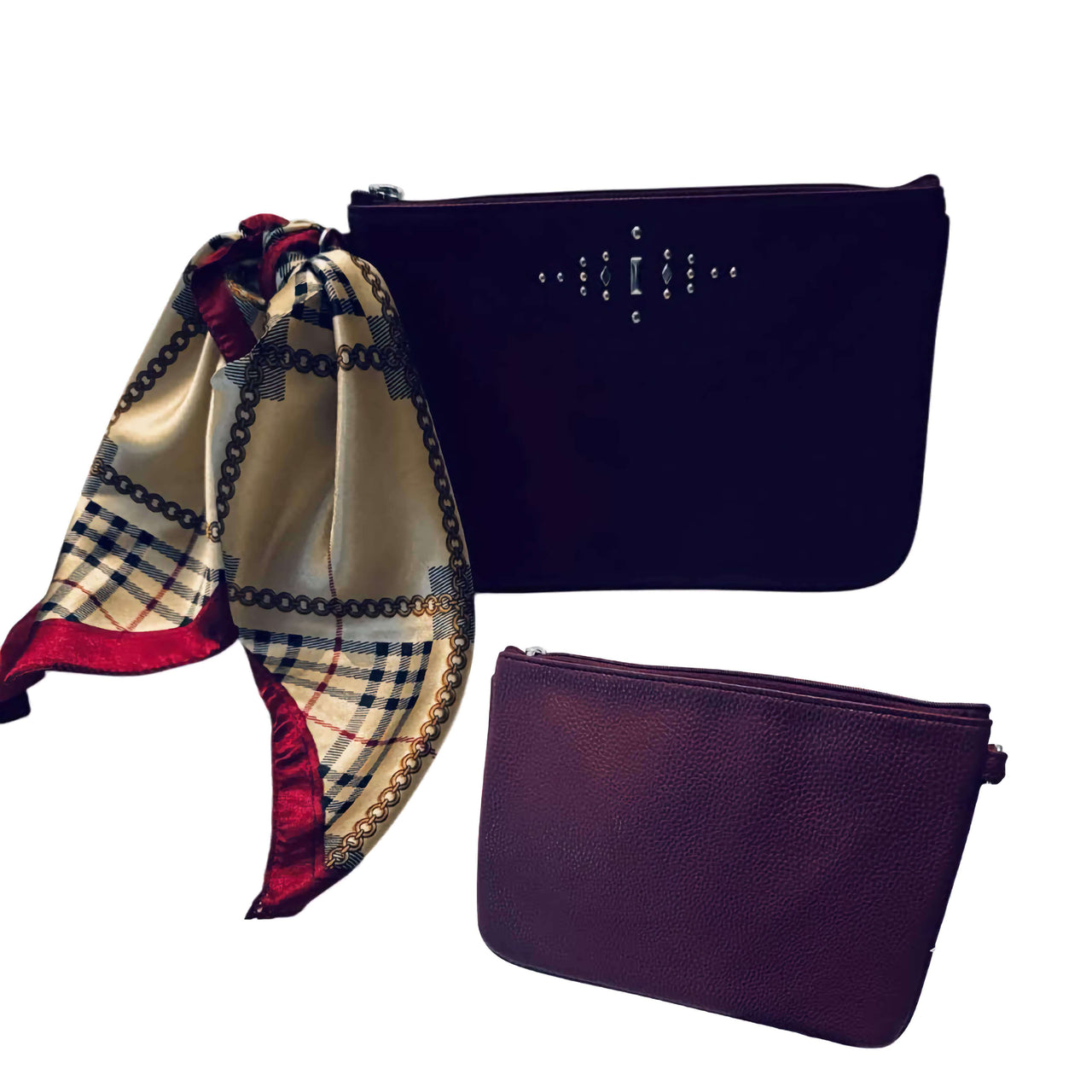 Leather Storage Pouch for Handbag-Merlot.