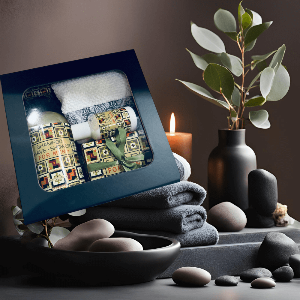 Modern Man Grooming Gift Box.
