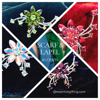 Thumbnail for Elegant gemstone brooch pins on a dark background, showcasing vibrant colors and intricate designs - a stylish accessory for any occasion.