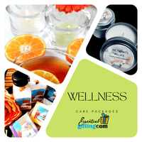 Thumbnail for Personalized wellness care package with self-care products, fresh citrus, and relaxing accessories.