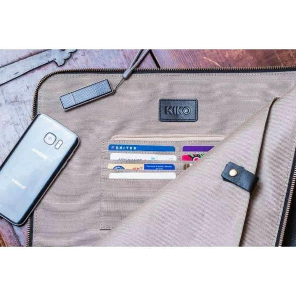 Stylish Leather Laptop Folio With Zipper Closure - Essentialgifting